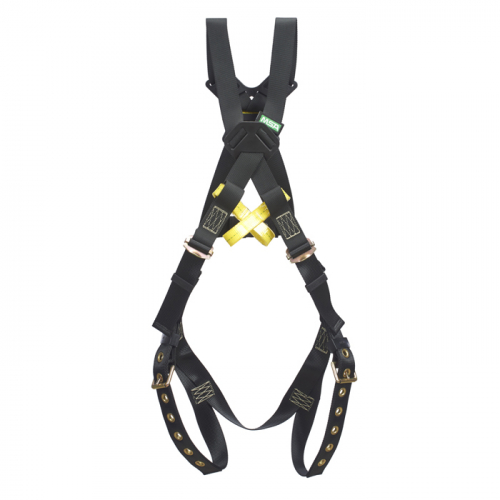 MSA 10162681, Workman Arc Flash Crossover Harness, BACK WEB Loop, Tongue Buckle leg straps, BELAY LO