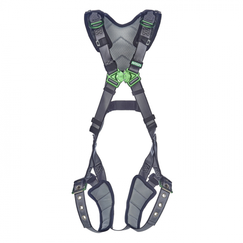 MSA 10195027, V-FIT Harness, Extra Small, Back & Shoulder D-Rings, Tongue Buckle Leg Straps, Shoulde