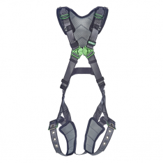 MSA 10195030, V-FIT Harness, Super Extra Large, Back & Shoulder D-Rings, Tongue Buckle Leg Straps, S