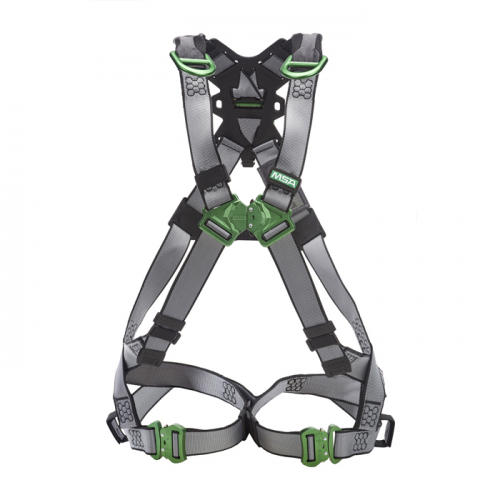 MSA 10195076, V-FIT Harness, Super Extra Large, Back & Shoulder D-Rings, Quick-Connect Leg Straps