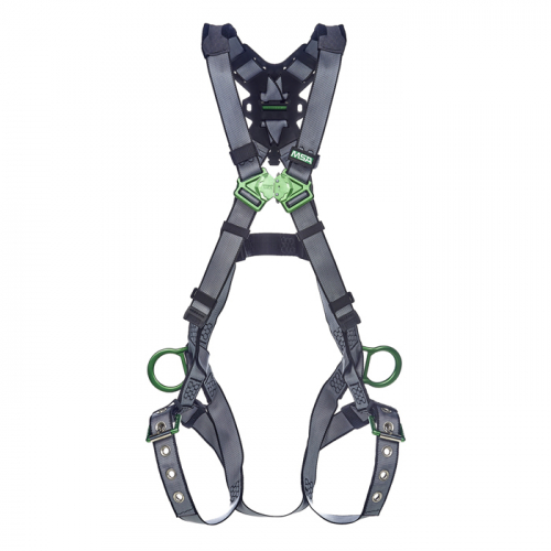 MSA 10195110, V-FIT Harness, Standard, Back & Hip D-Rings, Tongue Buckle Leg Straps