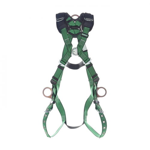 MSA 10206072, V-FORM Harness, Super Extra Large, Back, Chest & Hip D-Rings, Tongue Buckle Leg Straps