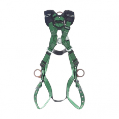MSA 10206074, V-FORM Harness, Standard, Back, Chest, Hip & Shoulder D-Rings, Tongue Buckle Leg Strap