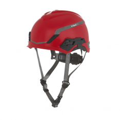 MSA-10219933, V-Gard H1 Safety Helmet, NoVent, Red, Fas-Trac III Pivot, ANSI, CSA