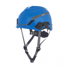 MSA-10219934, V-Gard H1 Safety Helmet, NoVent, Blue, Fas-Trac III Pivot, ANSI, CSA