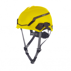 MSA-10219936, V-Gard H1 Safety Helmet, NoVent, Yellow, Fas-Trac III Pivot, ANSI, CSA