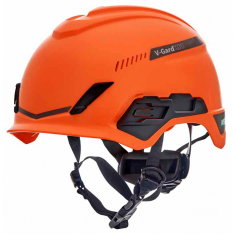 MSA 10212400, V-Gard H1 Safety Helmet, BiVent, Orange, Fas-Trac III Pivot, ANSI, EN397, IRAM