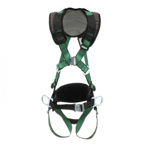 MSA 10206161, V-FORM+ Construction Harness, Standard, Back & Hip D-Ring, Tongue Buckle Leg Straps, S