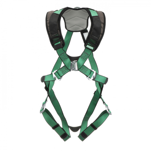 MSA 10206101, V-FORM+ Harness, Standard, Back D-Ring, Quick Connect Leg Straps