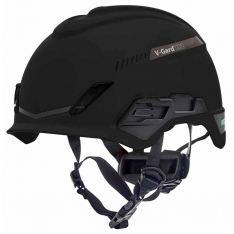 MSA 10212401, V-Gard H1 Safety Helmet, BiVent, Black, Fas-Trac III Pivot, ANSI, EN397, IRAM