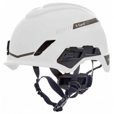 MSA 10212394, V-Gard H1 Safety Helmet, BiVent, White, Fas-Trac III Pivot, ANSI, EN397, IRAM