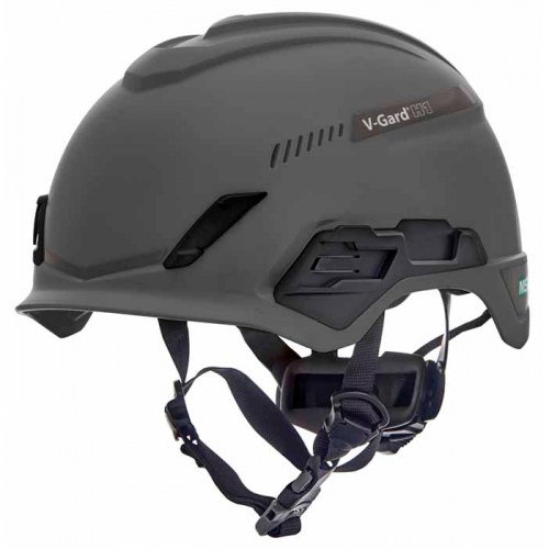 MSA 10212402, V-Gard H1 Safety Helmet, BiVent, Gray, Fas-Trac III Pivot, ANSI, EN397, IRAM