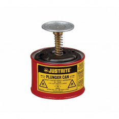JUSTRITE 10008, CAN, PLUNGER, STEEL, 1 PT, RED
