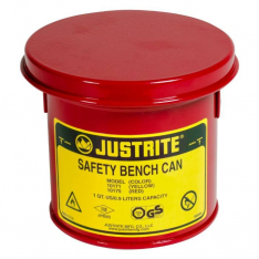 JUSTRITE 10175, CAN, BENCH , STEEL, 1 QT, RED