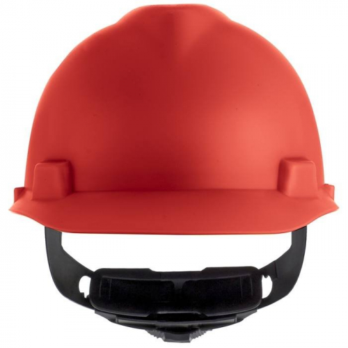 MSA 10203086, Matte Finish V-Gard Hard Hat with Fas-Trac III Suspension, Matte Red