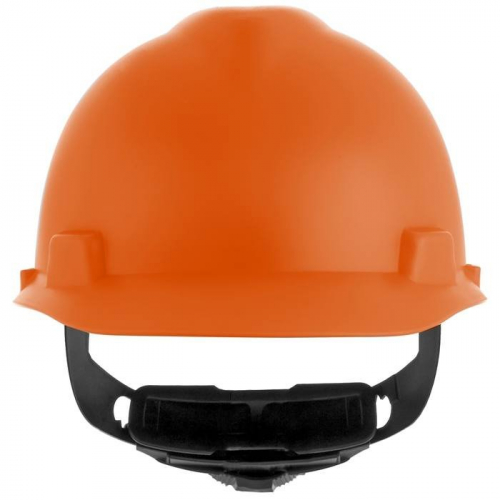 MSA 10203087, Matte Finish V-Gard Hard Hat with Fas-Trac III Suspension, Matte Orange