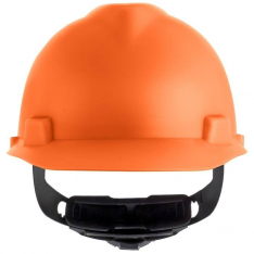 MSA 10203089, Matte Finish V-Gard Hard Hat with Fas-Trac III Suspension, Matte HV Orange