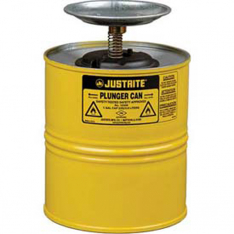 JUSTRITE 10318, CAN, PLUNGER, STEEL, 1G, YEL