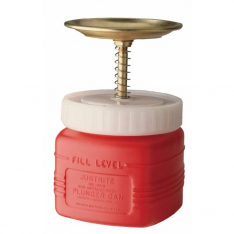JUSTRITE 14018, CAN, PLUNGER, POLY, 1 QT, RED
