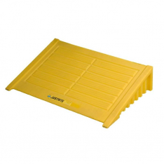 Justrite 28620, 4 Drum Square Spill Pallet Ramp, EcoPolyBlend, Yellow