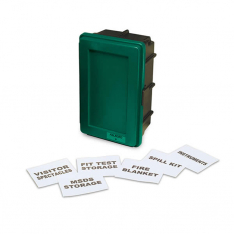 Allegro Industries 4500-G, Medium Green Wall Case w/ Label Kit & 1 Shelf