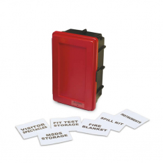 Allegro Industries 4500-R, Medium Red Wall Case w/ Label Kit, 1 Shelf
