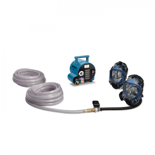 Allegro Industries 9200-02A, 2-Worker Full Mask Breathing Air Blower Respirator System w/ 2 50' Hose