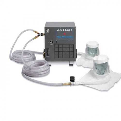 Allegro Industries 9221-02CA, Two-Worker Single Bib Tyvek Hood Cold Air Respirator System, 100' Airl