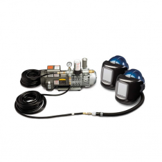 Allegro Industries 9249-02, Two-Worker Deluxe Shield & Welding Helmet System, 50' Airline Hoses & #1