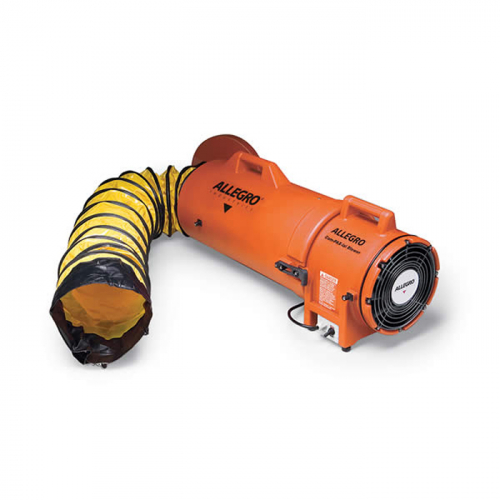 Allegro Industries 9533-15, 8" Plastic COM-PAX-IAL Blower, AC w/ 15' Ducting & Canister Assembly