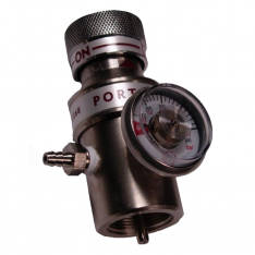 GfG 2603-020, GfG Regulator, 0.5 lpm fixed flow with pressure gauge and on/off knob For cylinders wi