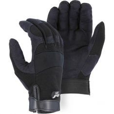 Majestic 2137BK-10, Armor Skin Mechanics Glove with Knit Back, 2137BK/10