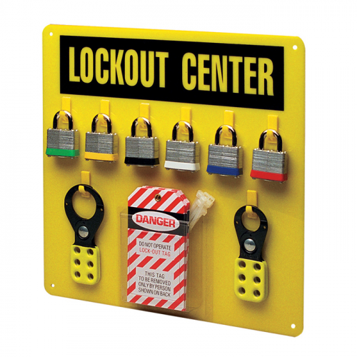 Brady 3003Y, Economy Lockout Center with Steel Padlocks, Hasps and Tags, 3003Y