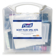 Gojo 3841-08-CLMS, PURELL Body Fluid Spill Kit Plastic clam shell kit with two single use refills, 3