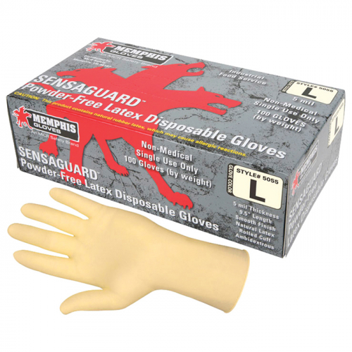 MCR Safety 5055-L, Sensaguard Latex Gloves, 5055-L