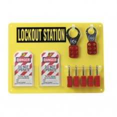 Brady 51181, 5-Lock Capacity Padlock Center with 5 Safety Padlocks, 51181