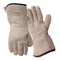 Wells Lamont 636HRL, Jomac Brown & White Gauntlet Cuff Lined Gloves, 636HRL