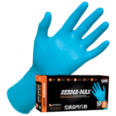 SAS Safety Corp. 6606-40, Derma-Max Powder Free Nitrile Gloves, 6606-40