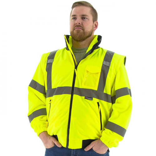 Majestic 75-1381-L, Majestic 75-1300 Yellow Bomber with Hood, Large, 75-1381/L