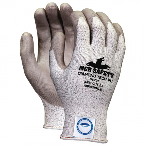 MCR Safety 9672-L, MCR Diamond Tech PU Gloves, 9672-L