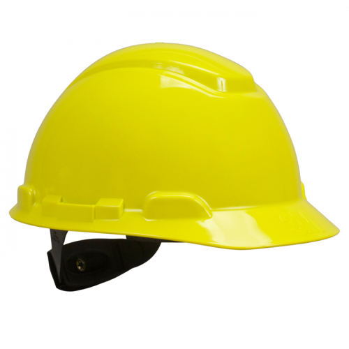 3M H-709R, 3M Hard Hat, Hi-Viz Yellow 4-Point Ratchet Suspension, H-709R