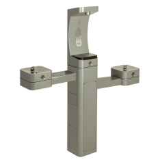 Haws 3612FR, ADA Stainless Steel Freeze Resistant Bottle Filler and Dual Drinking Fountains