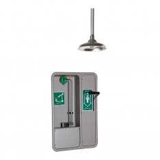 Haws 8355WCC, AXION MSR Barrier-Free Recessed Shower and Eye/Face Wash