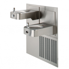 Haws H1117-8HO, Chilled Wall Mount ADA Touchless/Push Button Dual Adjustable Fountain