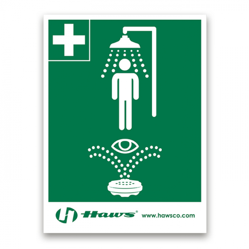 Haws SP178LG, Large Shower/Eyewash Sign