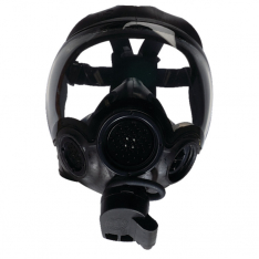 MSA 10051286, Millennium Riot Control Gas Mask, Small, Hycar, 6-point elastic head harness, Black