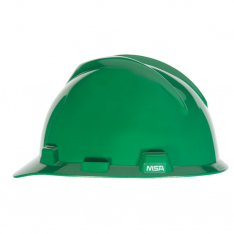 MSA 10057445, V-Gard Slotted Cap, Green, w/1-Touch Suspension