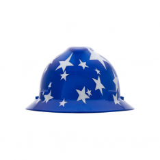 MSA 10071157, American Freedom Series V-Gard Slotted Protective Hat, American Stars & Stripes