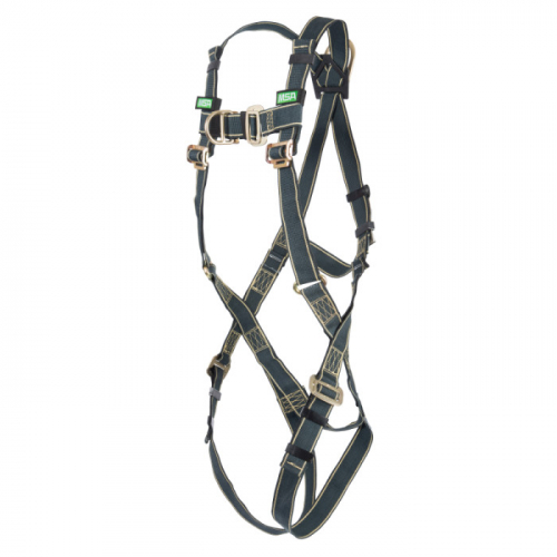 MSA 10103218, Gravity Welder Harness, Kevlar, Quick-Fit Buckle, Back D-Ring, Super XL, Black