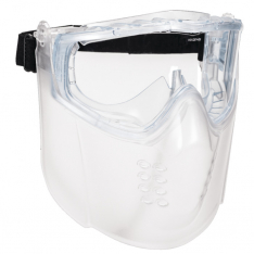 MSA 10150069, Sightgard Vertoggle Safety Goggles/Faceshield Combination, Clear, Anti-Fog